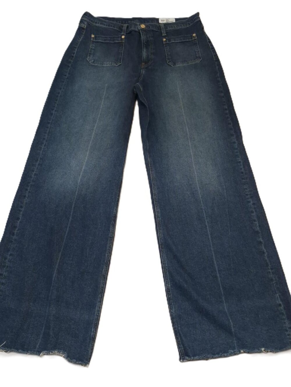 GAP Women’s High Rise Flare Jeans Black Size 33/16 Tall Stretch Denim Pants